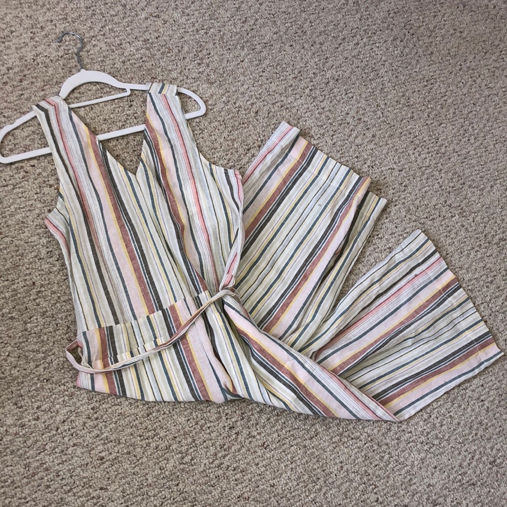 Colorful stripe jumpsuit